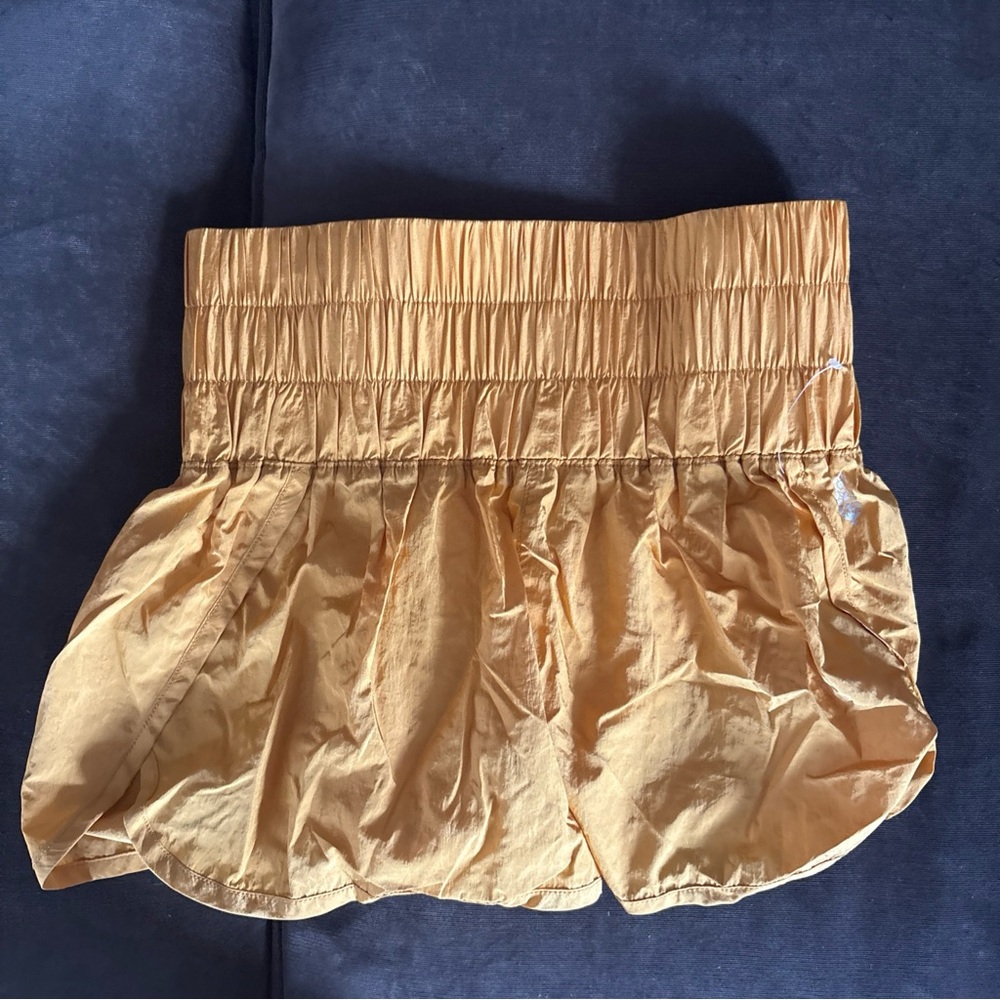 Golden Smocked Waist Shorts